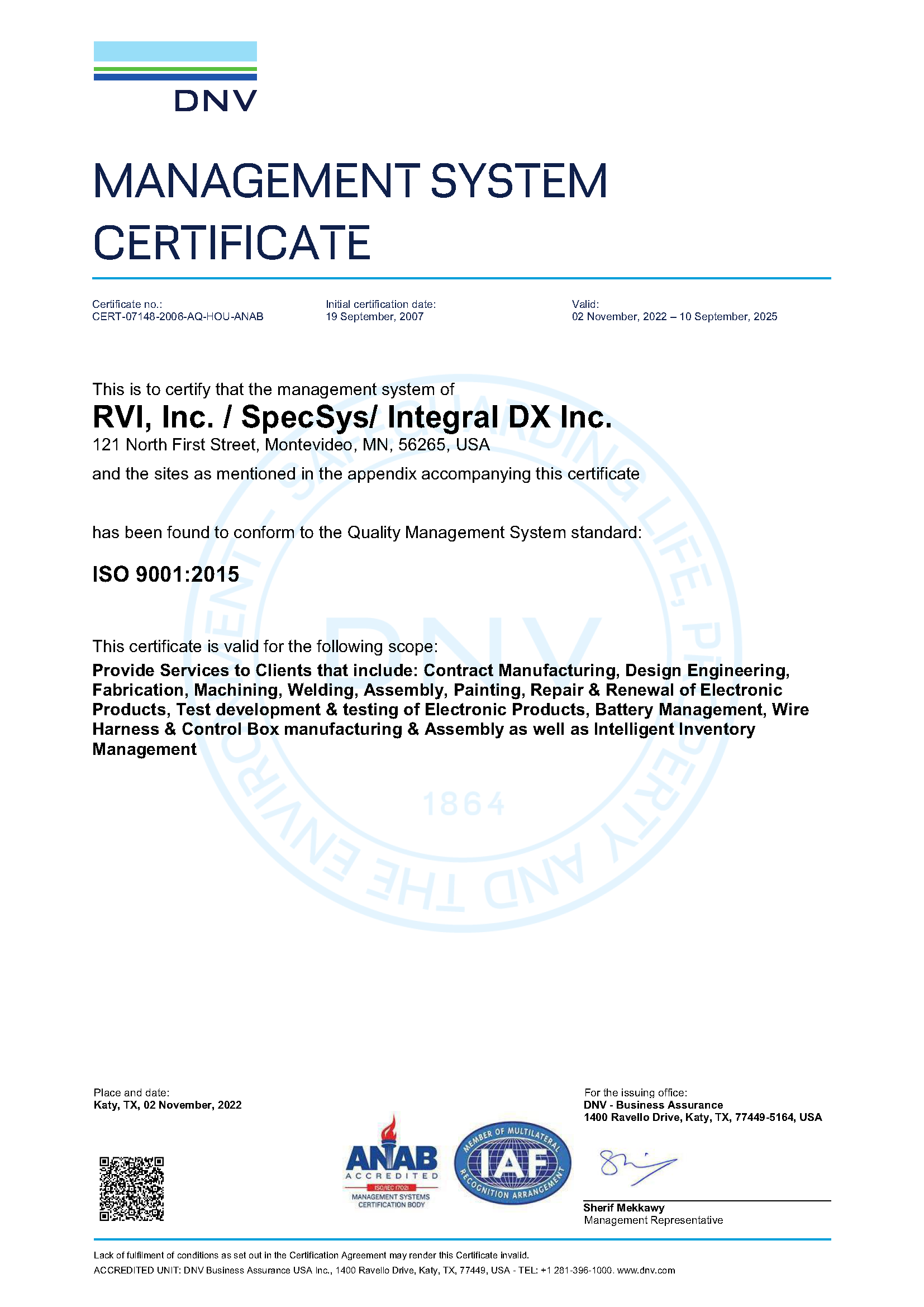 ISO Certification Image